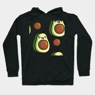 Avocado Cute Vegetable funny baby character Hoodie